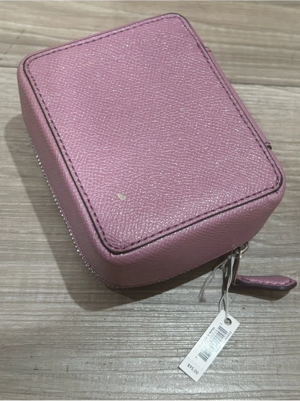 Flaws-Coach Purple Travel Jewelry Case